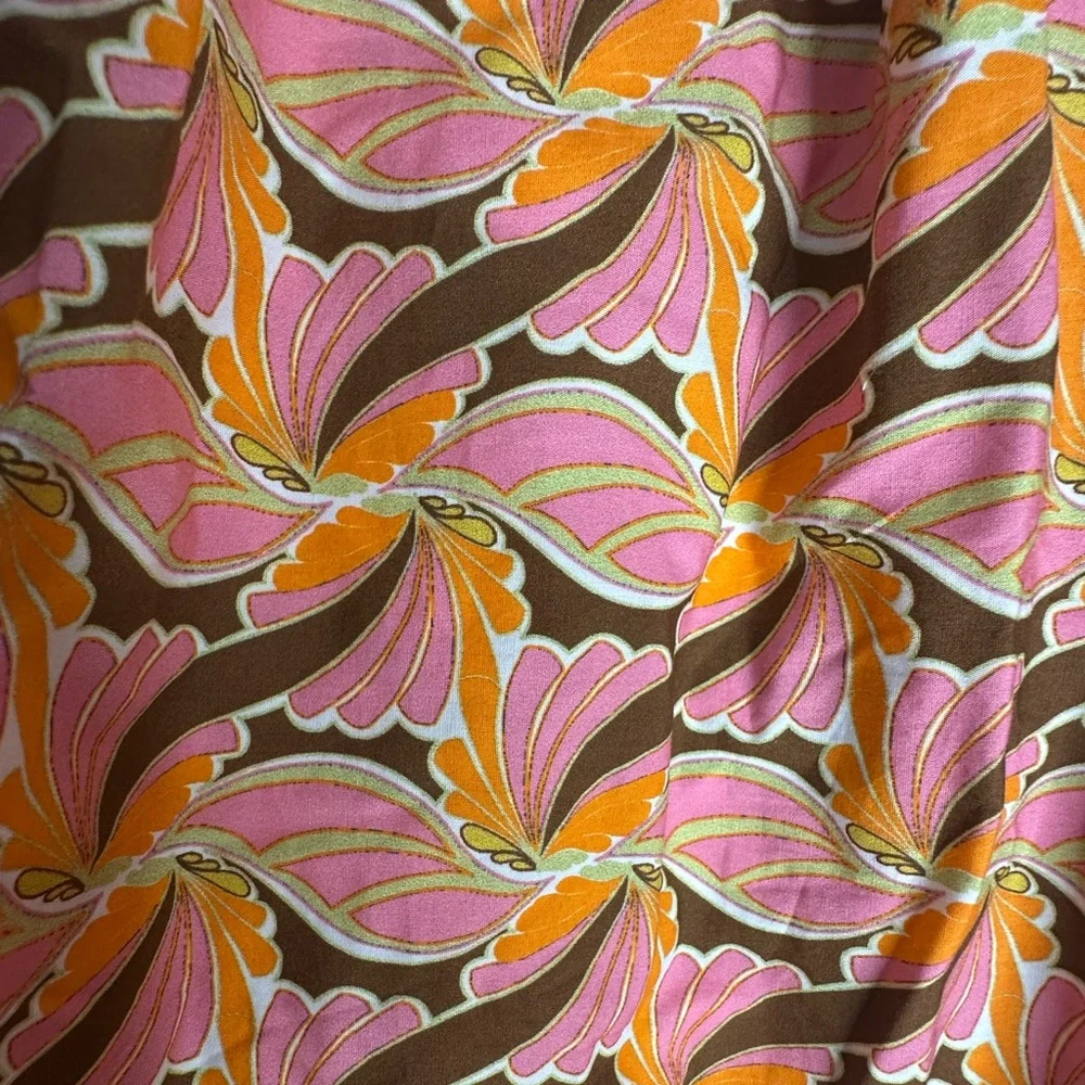NWT Anthro x Devotion Twins Kotronas Vibrant Floral Polished Cotton Midi Skirt S - Picture 13 of 14